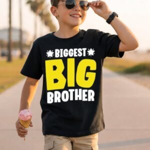 Biggest Big Brother Large Yellow BIG Lettering T-Shirt