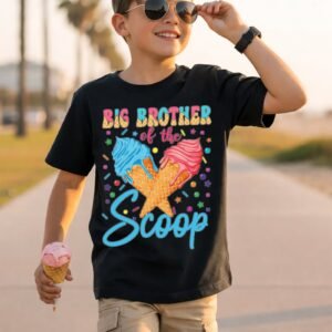 Big Brother of the Scoop Blue And Pink Ice Creams T-Shirt