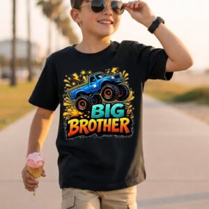 Big Brother Blue Monster Truck T-Shirt