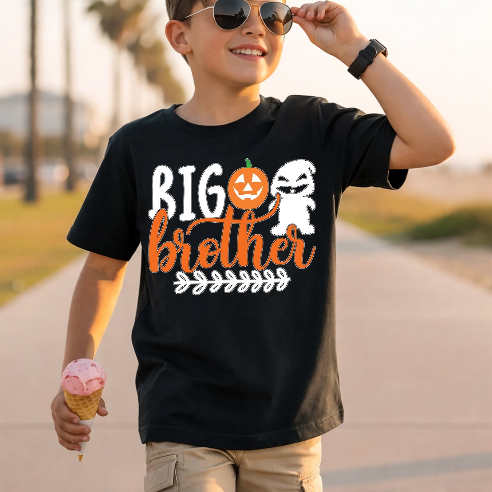 Big Brother Orange Script T-Shirt
