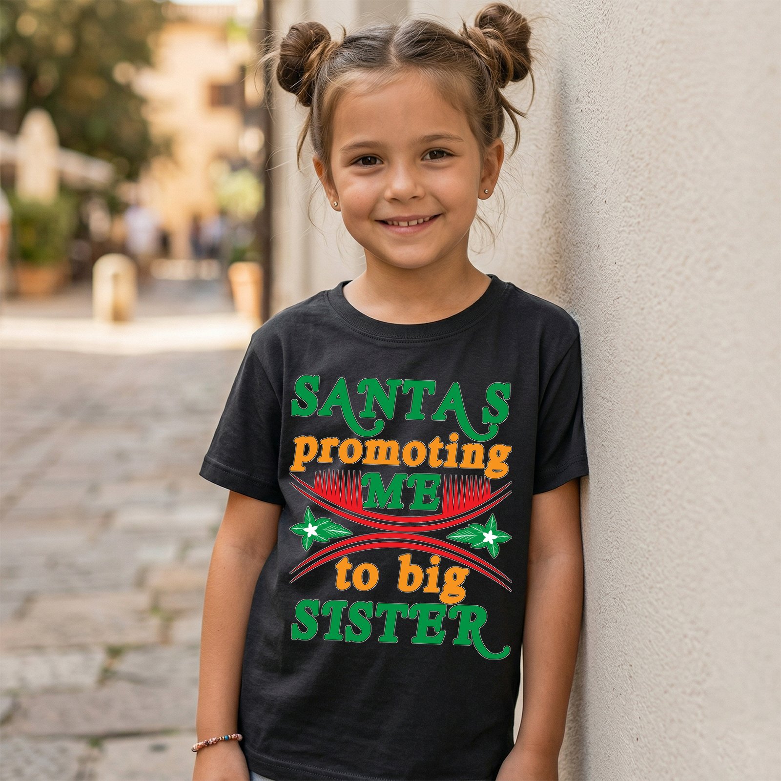 Design on a black kids T-shirt