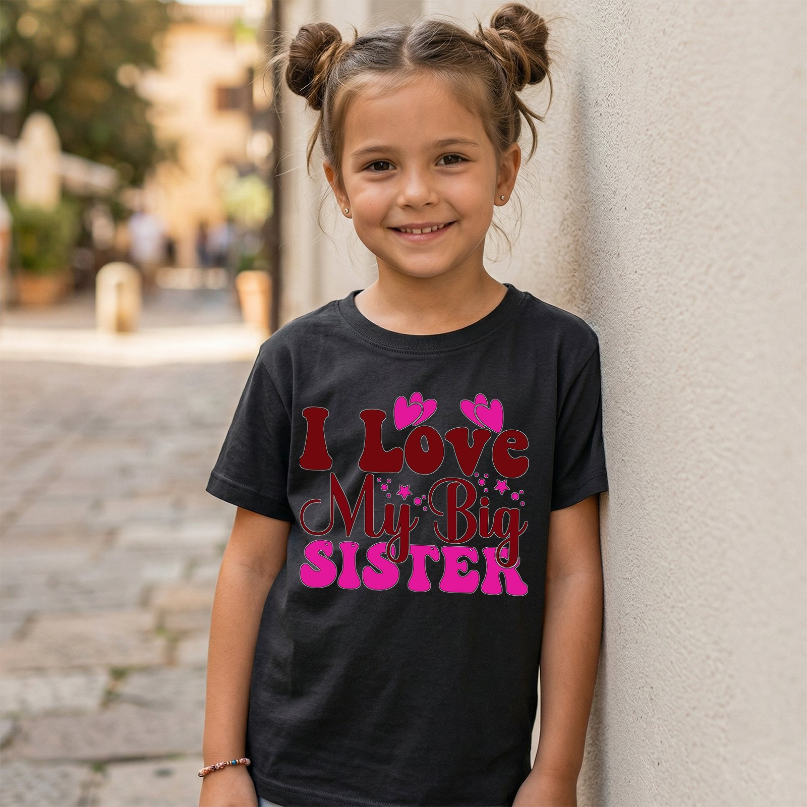 Design on a black kids T-shirt