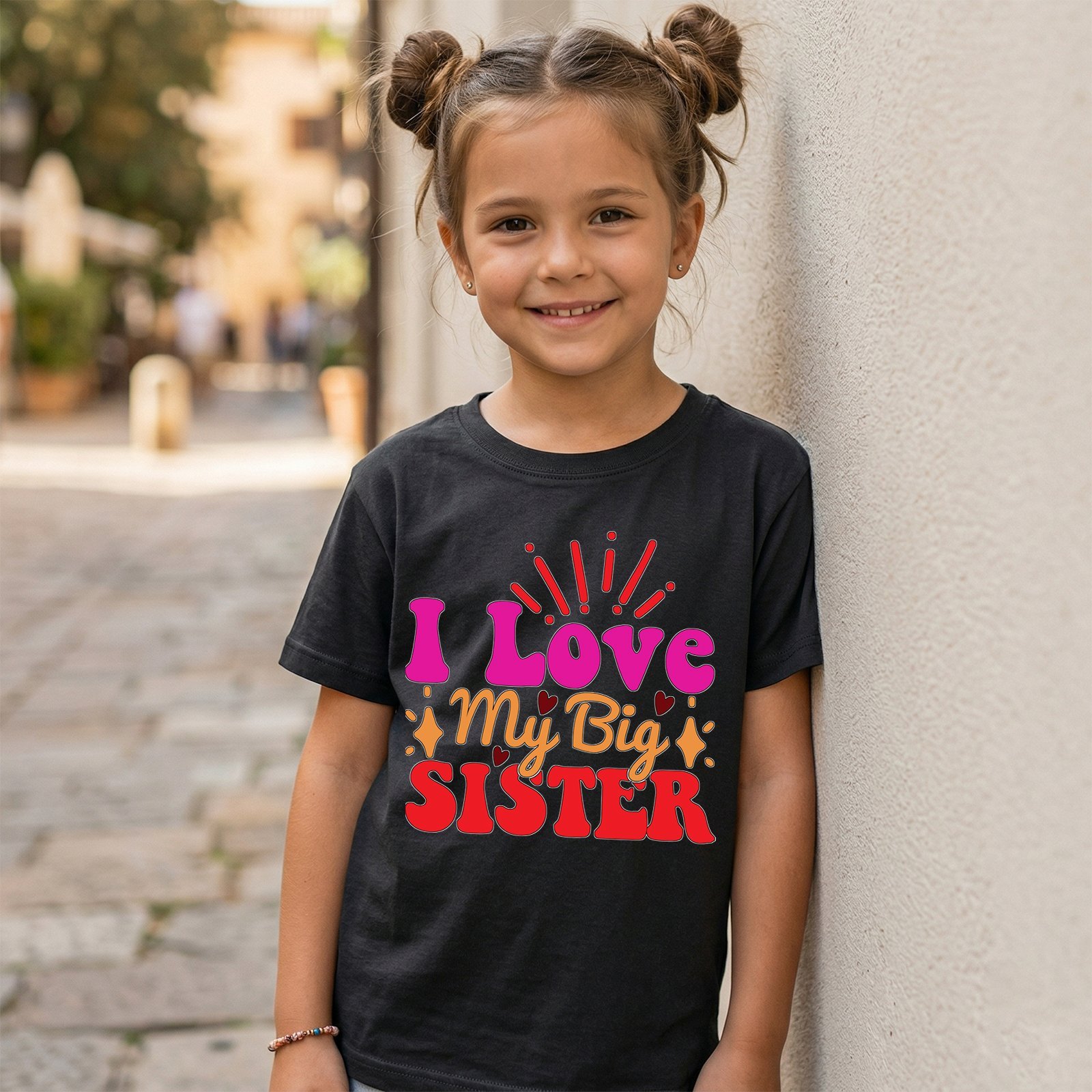 Design on a black kids T-shirt