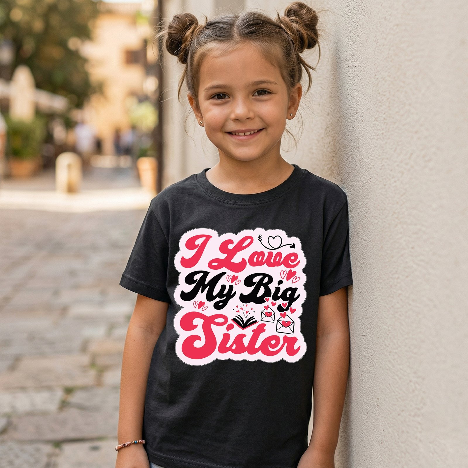 Design on a black kids T-shirt