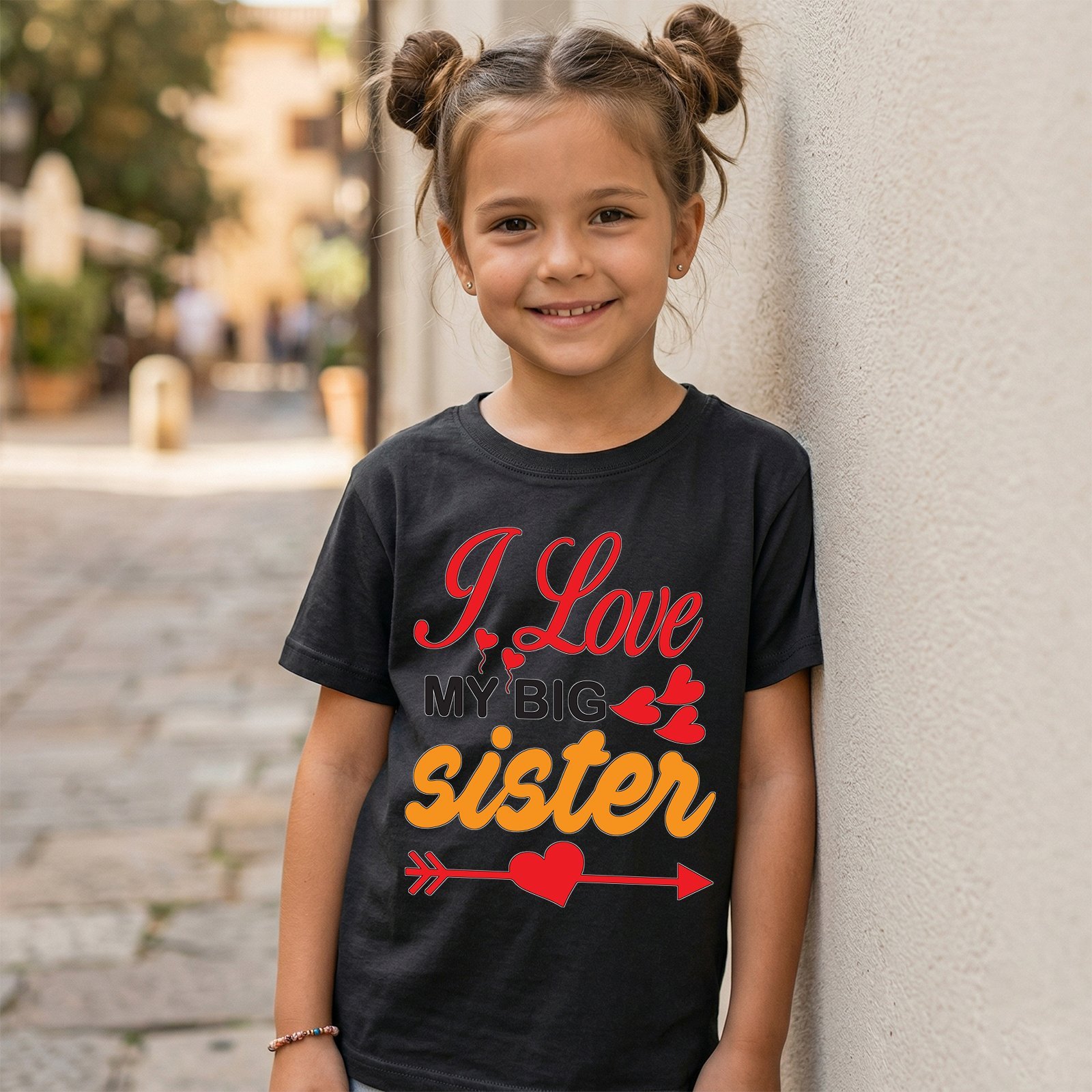 Design on a black kids T-shirt