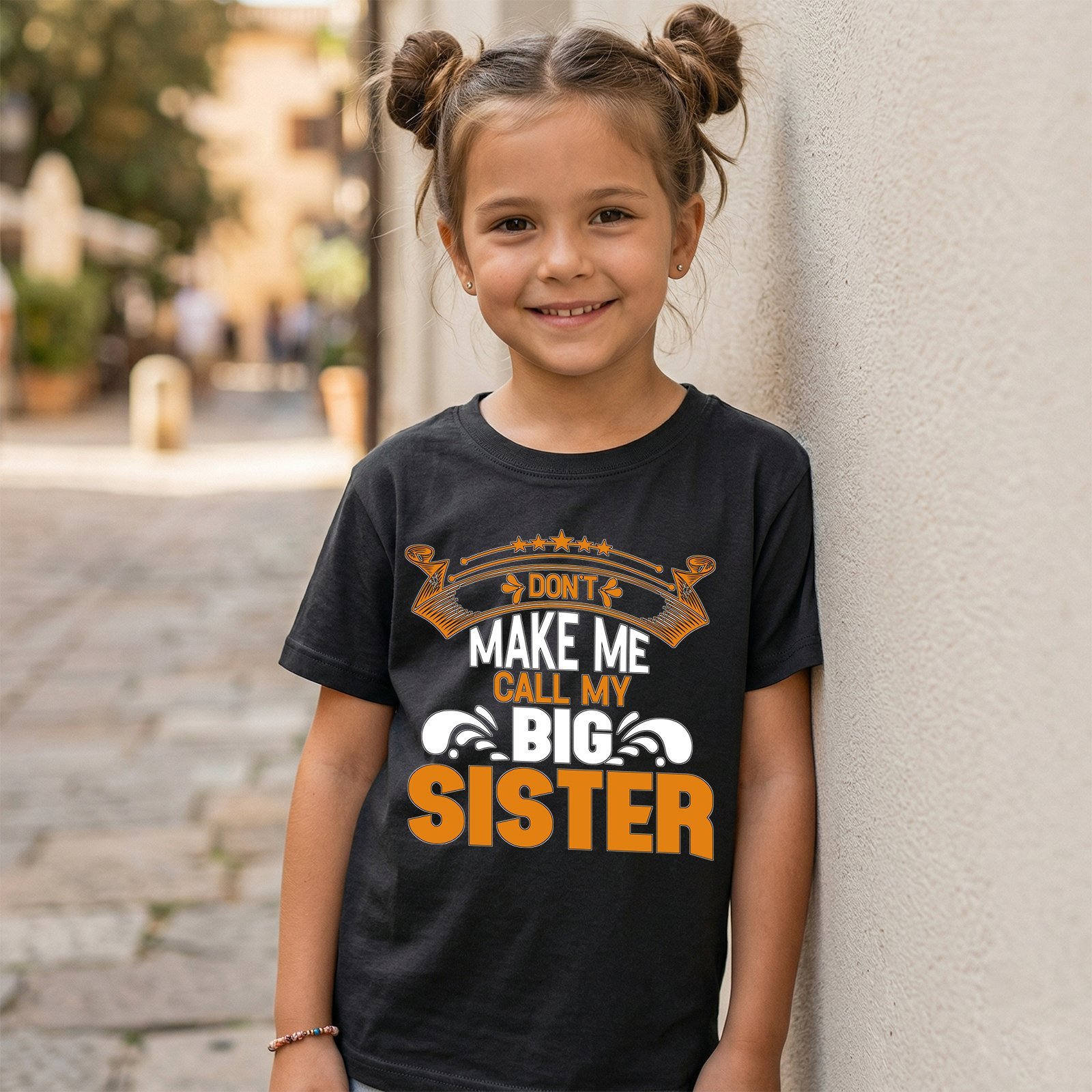 Design on a black kids T-shirt