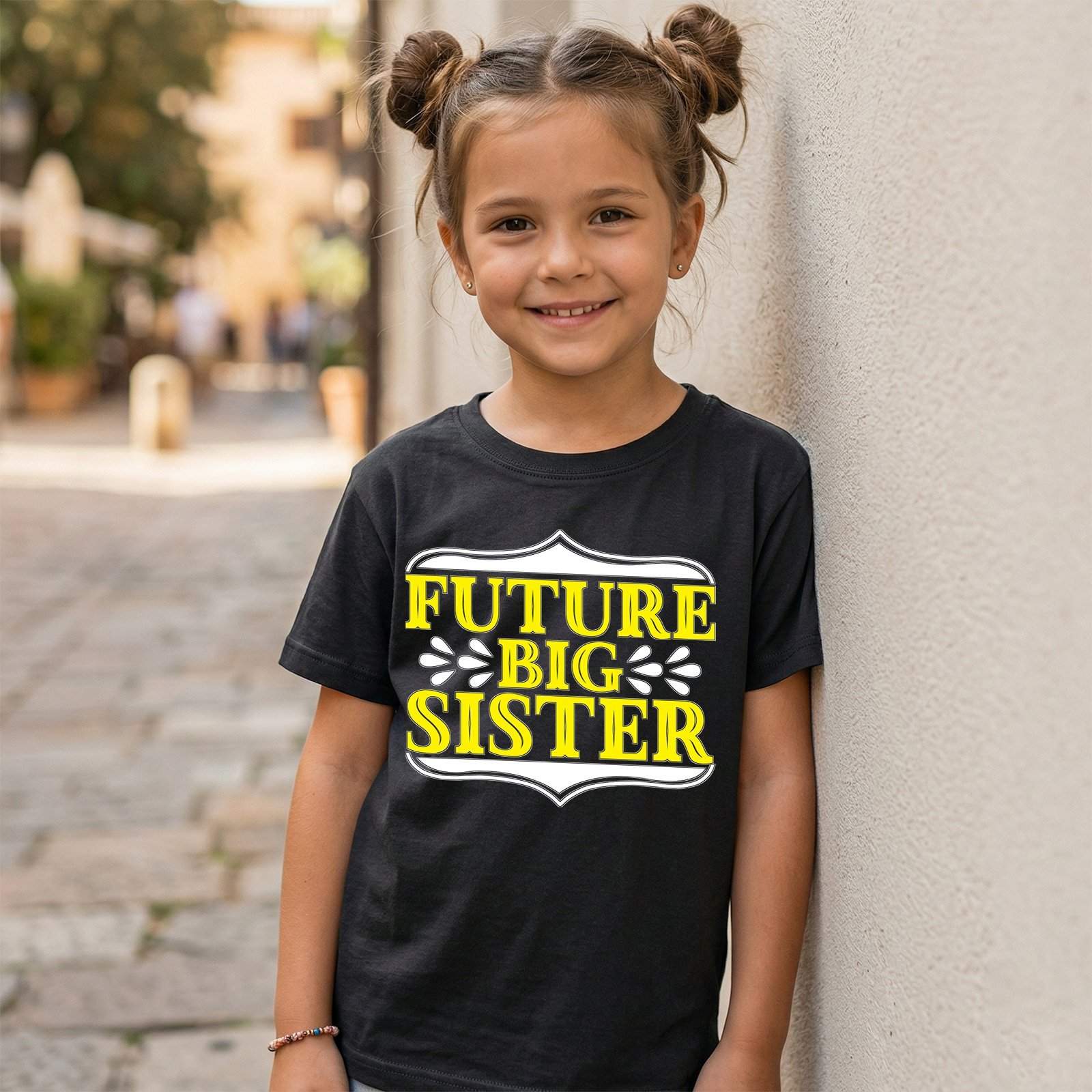 Design on a black kids T-shirt