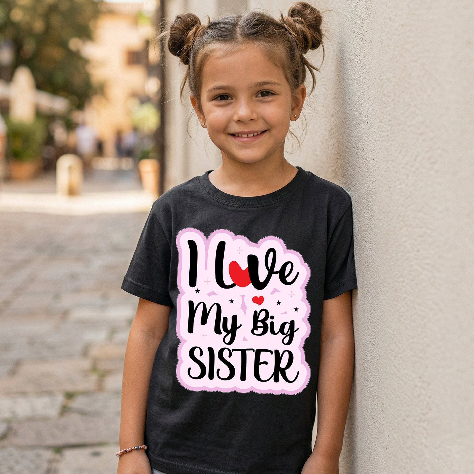 Design on a black kids T-shirt