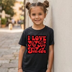 Design on a black kids T-shirt