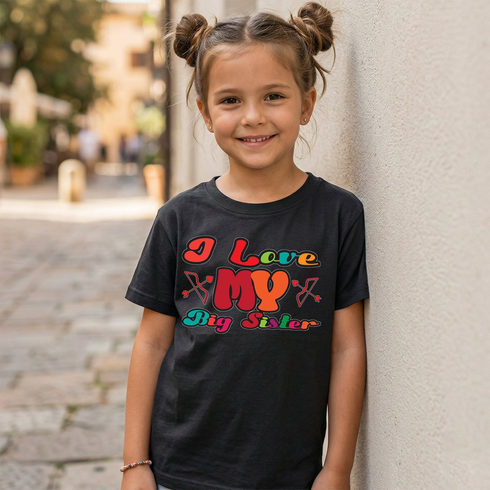 Design on a black kids T-shirt