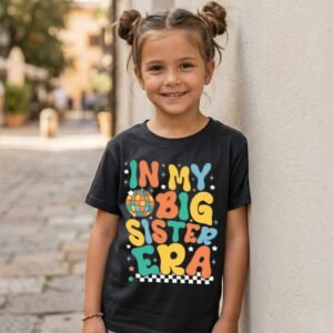 Design on a black kids T-shirt