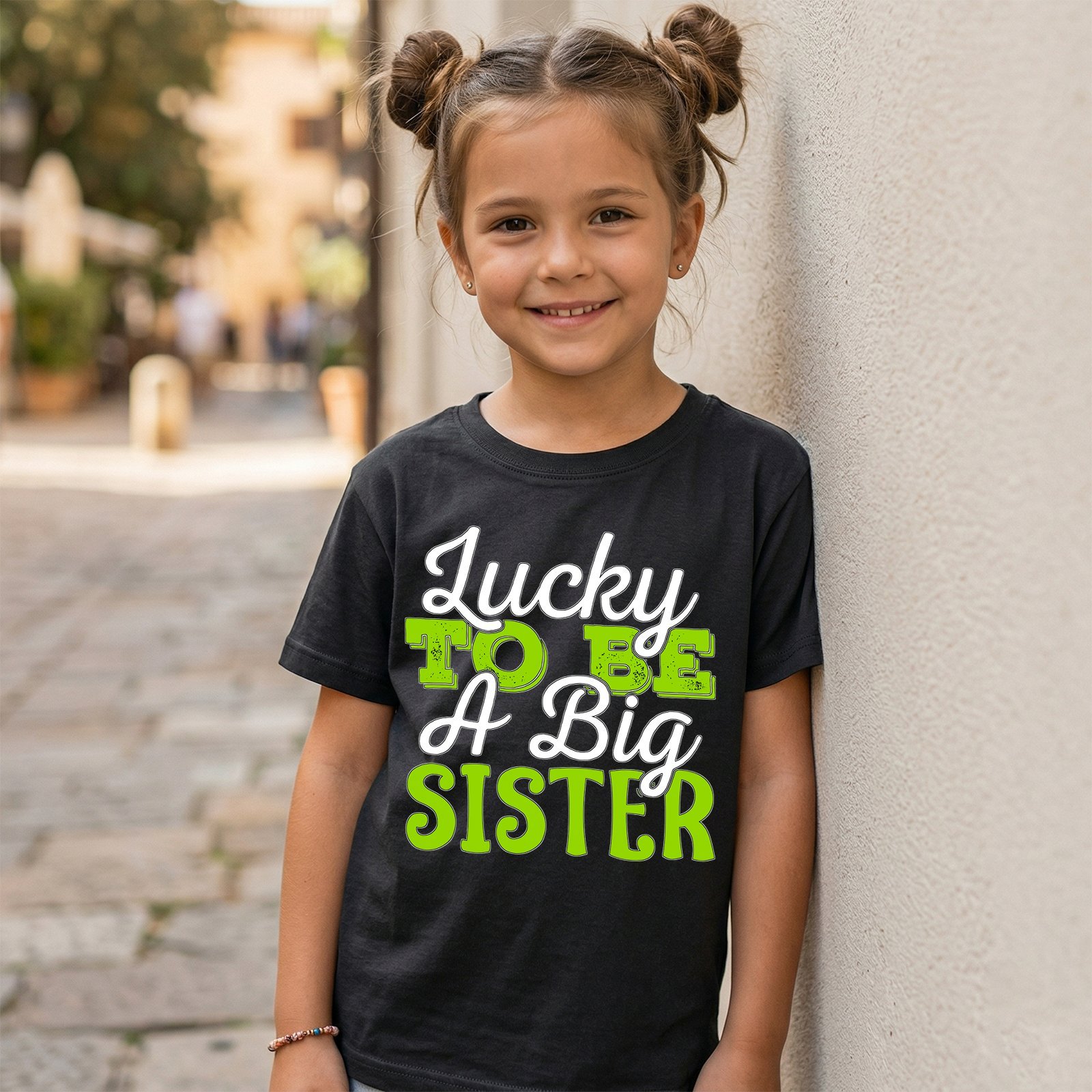 Design on a black kids T-shirt