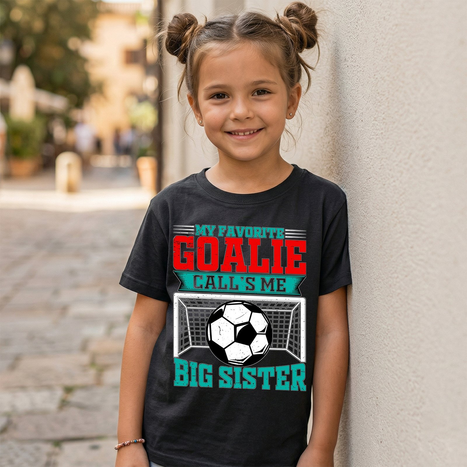 Design on a black kids T-shirt