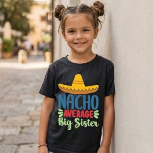 Design on a black kids T-shirt