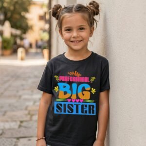 Design on a black kids T-shirt