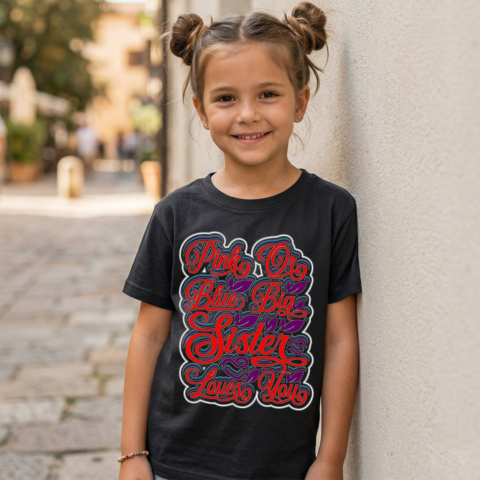 Design on a black kids T-shirt