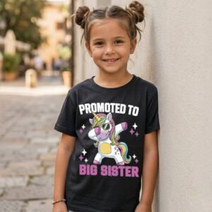 Design on a black kids T-shirt
