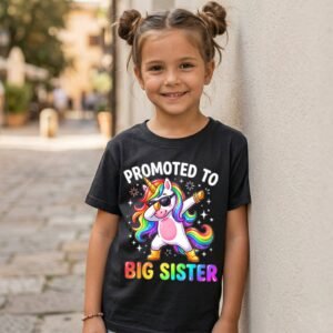 Design on a black kids T-shirt