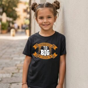 Design on a black kids T-shirt