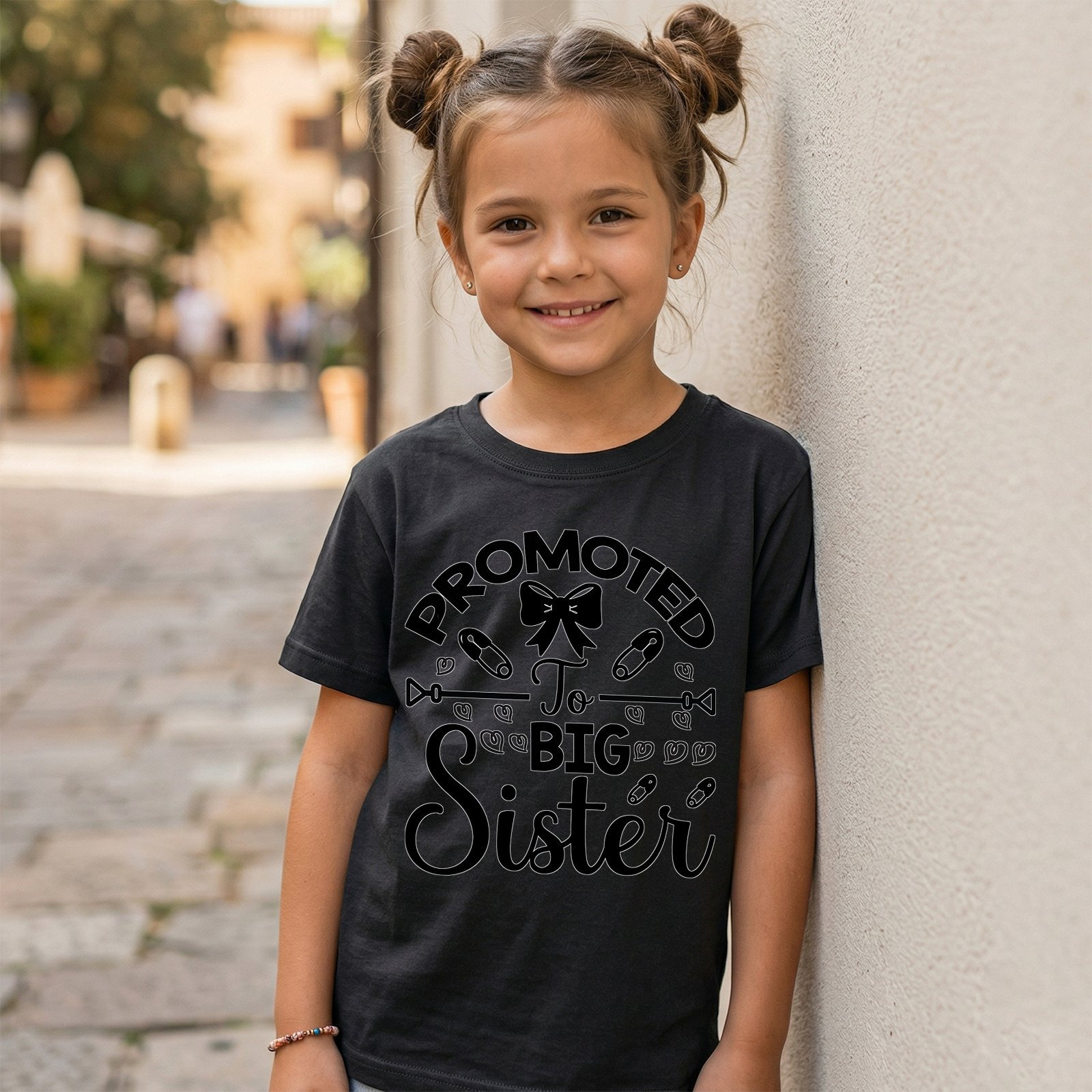 Design on a black kids T-shirt