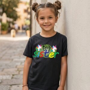 Big Sister Two Unicorn Heads T-Shirt