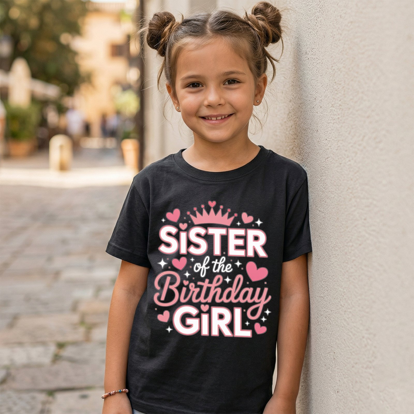 Design on a black kids T-shirt