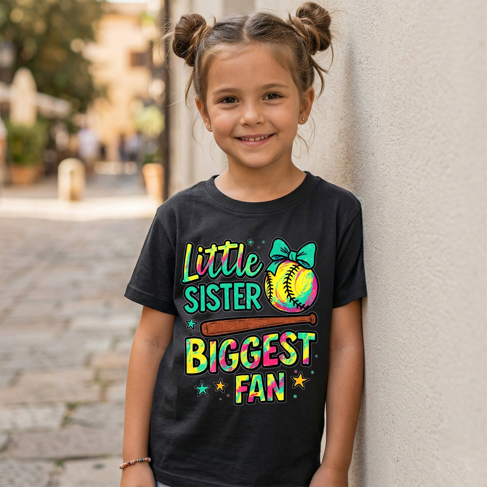 Design on a black kids T-shirt