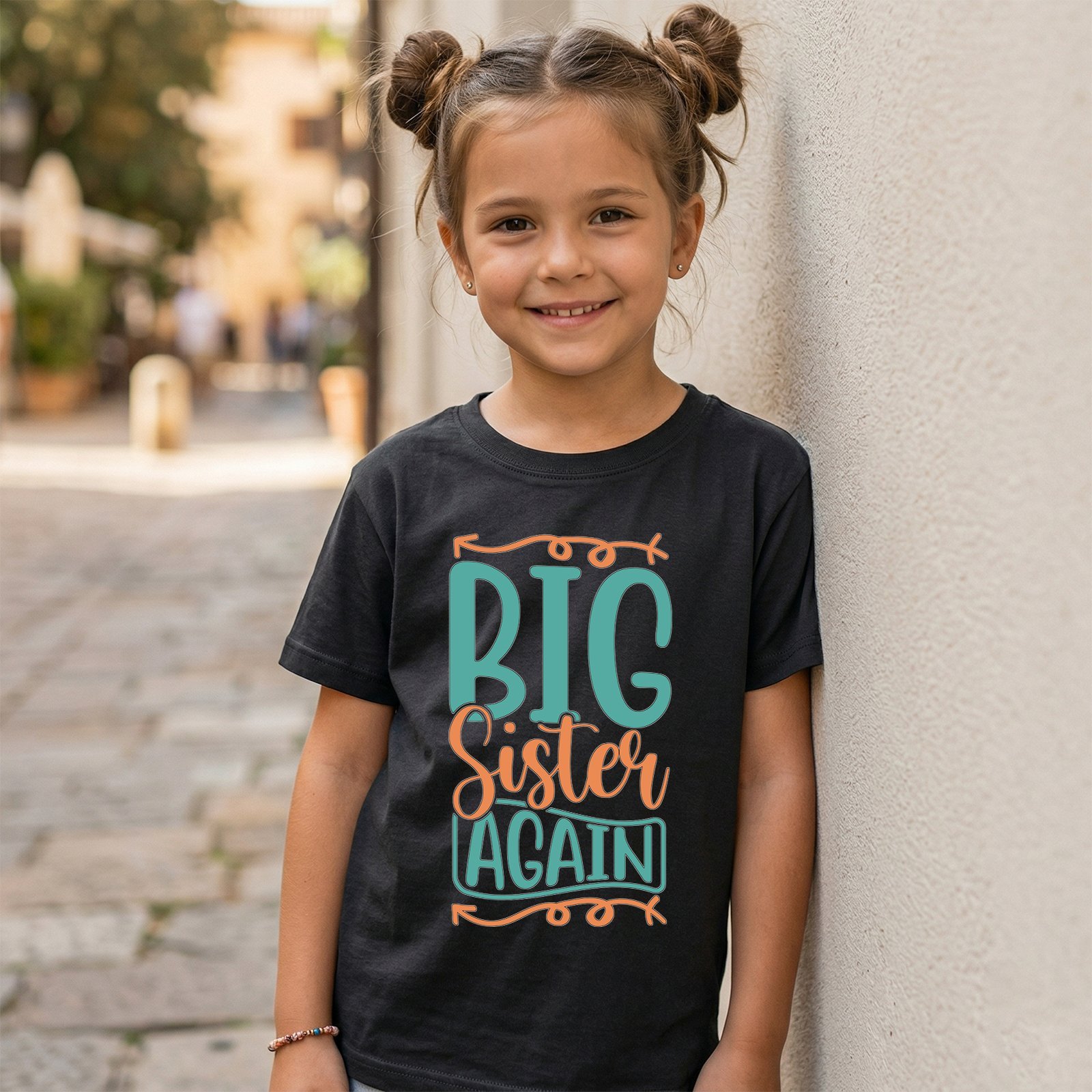 Design on a black kids T-shirt