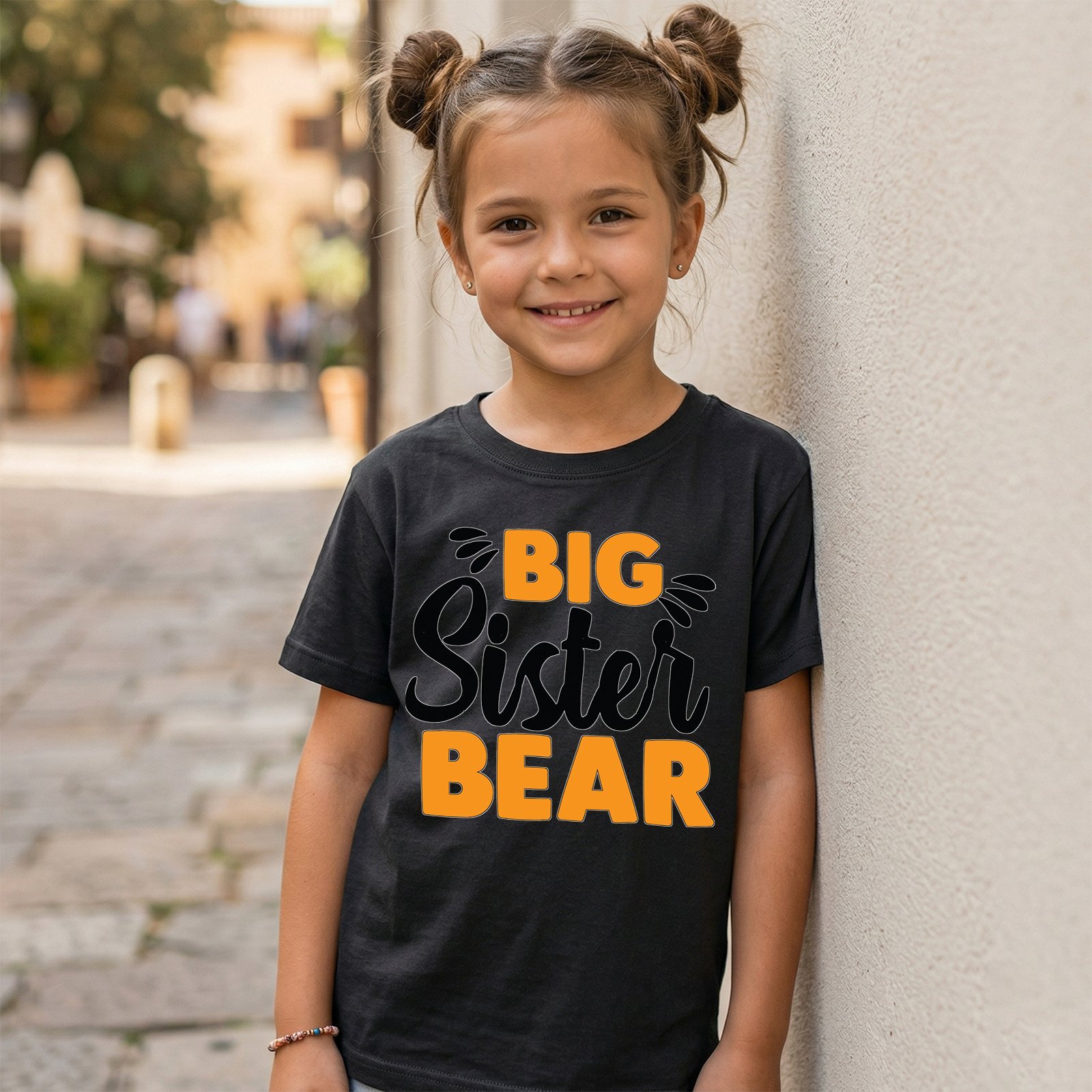 Design on a black kids T-shirt