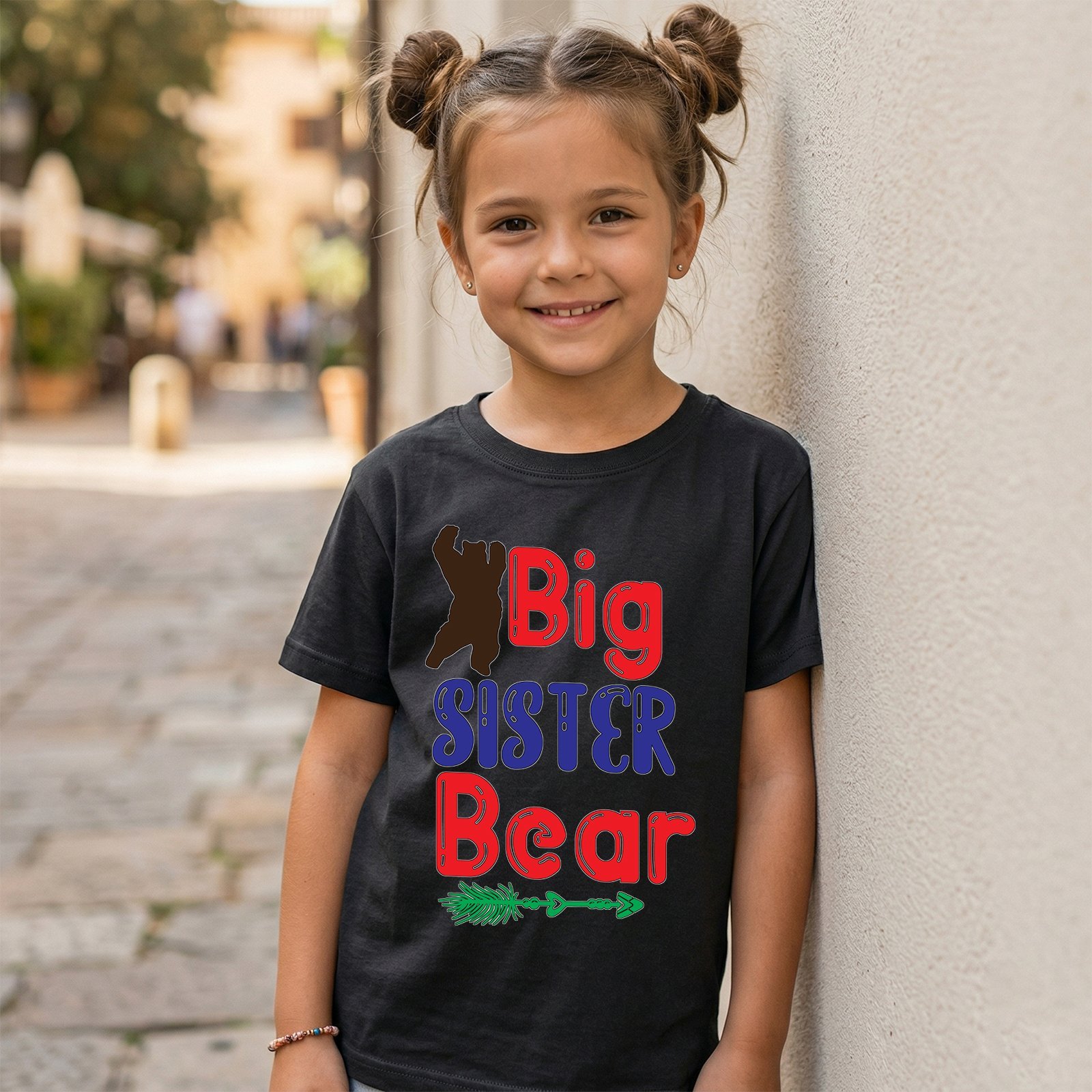 Design on a black kids T-shirt