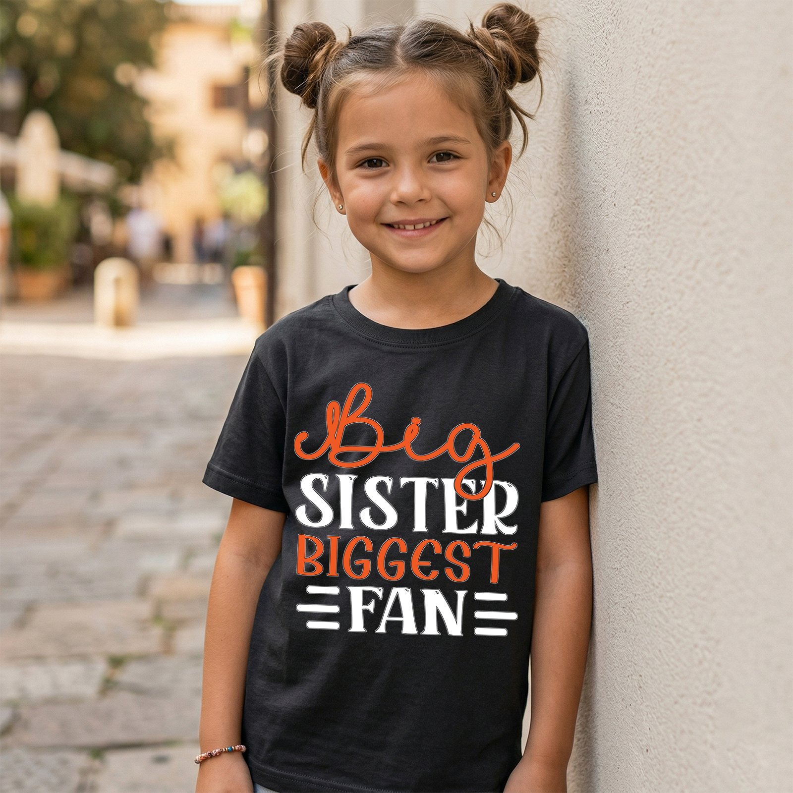 Design on a black kids T-shirt