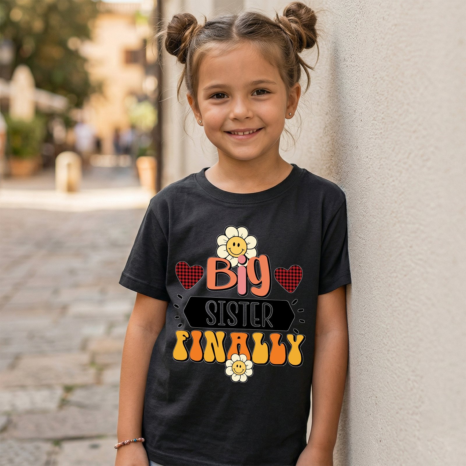 Design on a black kids T-shirt
