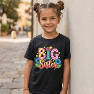 Design on a black kids T-shirt