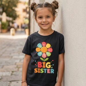 Design on a black kids T-shirt