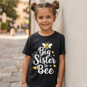 Design on a black kids T-shirt