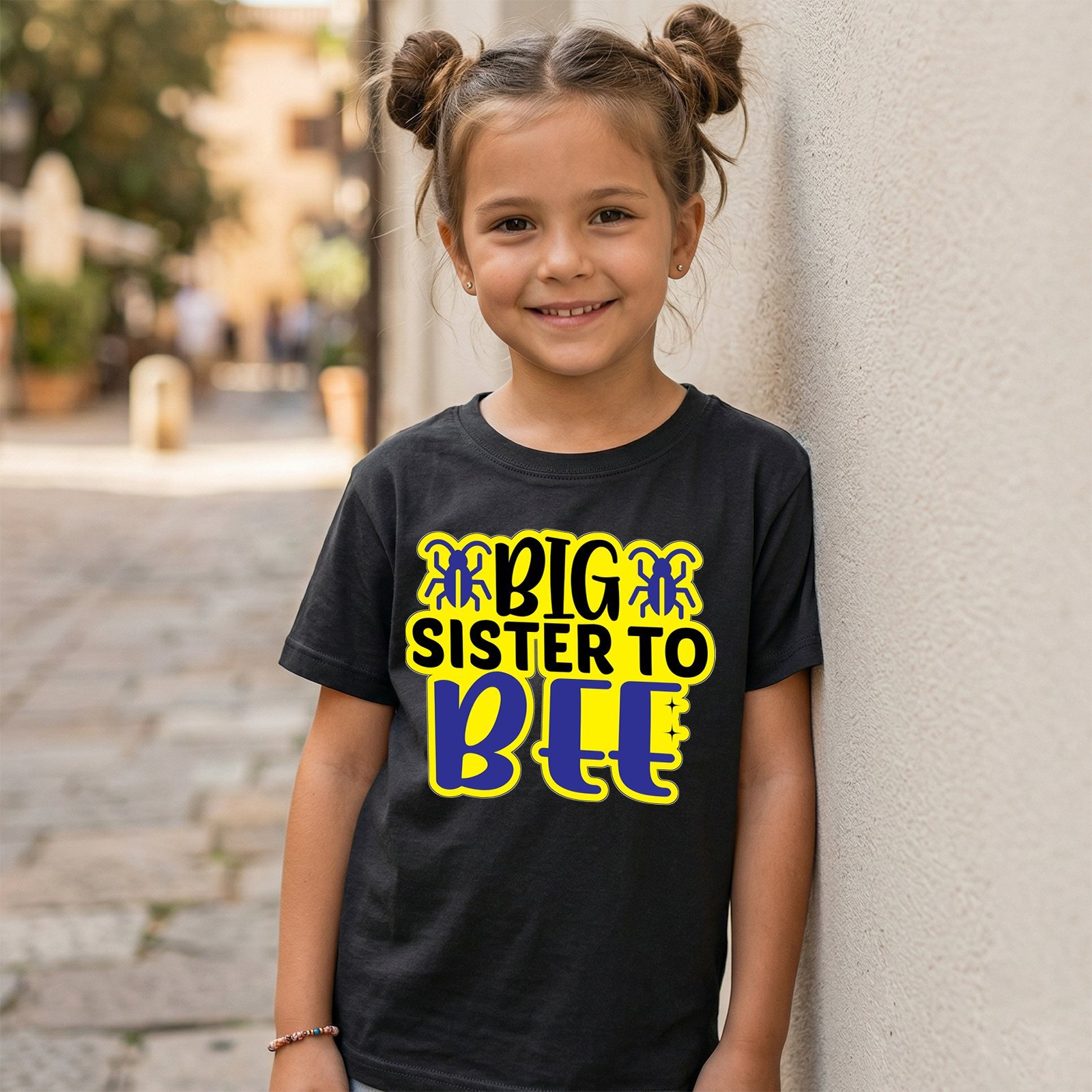 Design on a black kids T-shirt