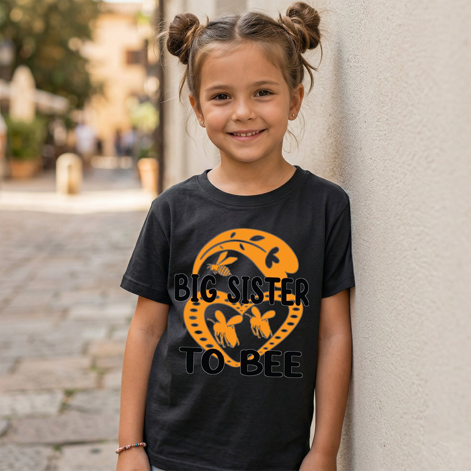 Design on a black kids T-shirt
