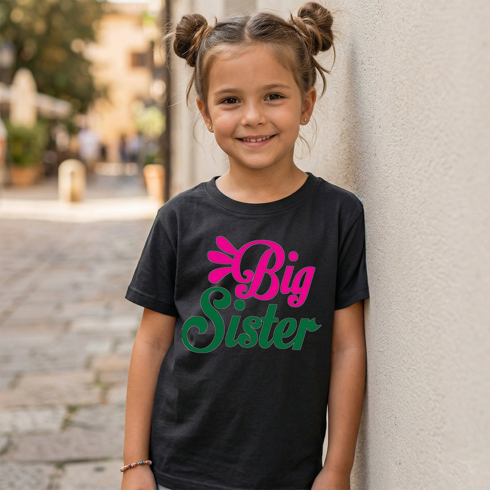 Design on a black kids T-shirt