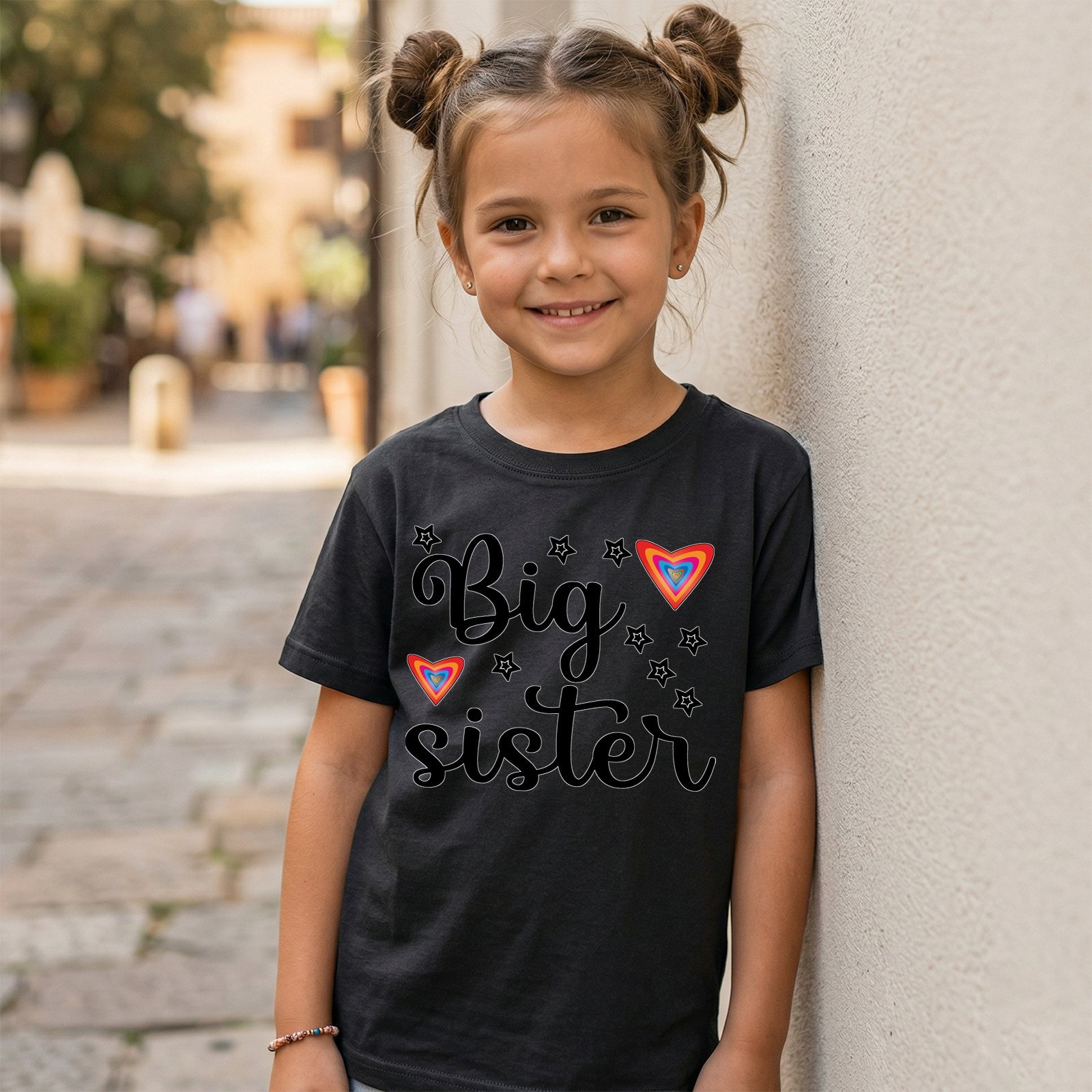 Design on a black kids T-shirt