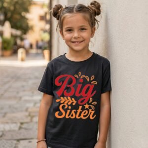 Design on a black kids T-shirt