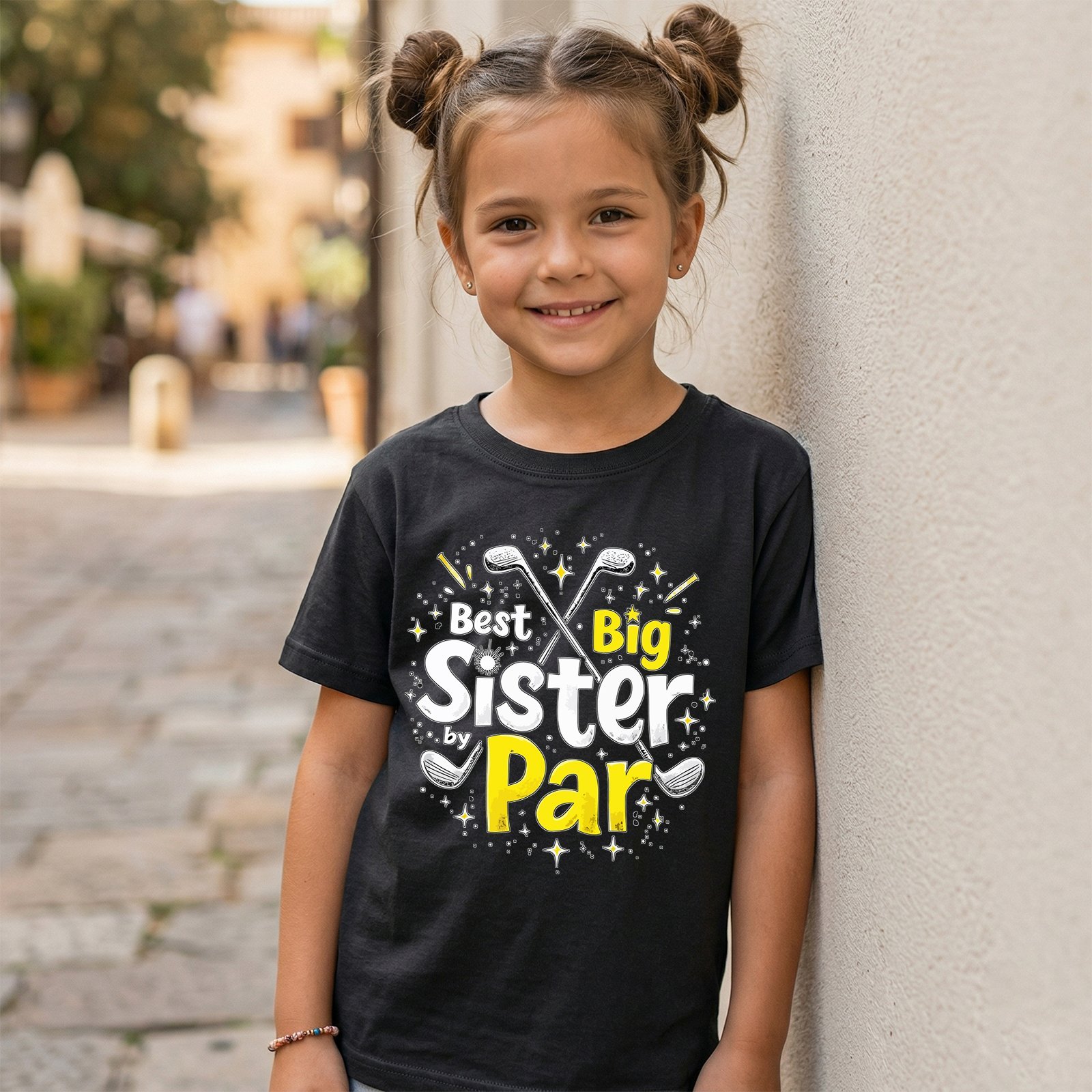 Best Big Sister by Par Crossed Golf Clubs T-Shirt