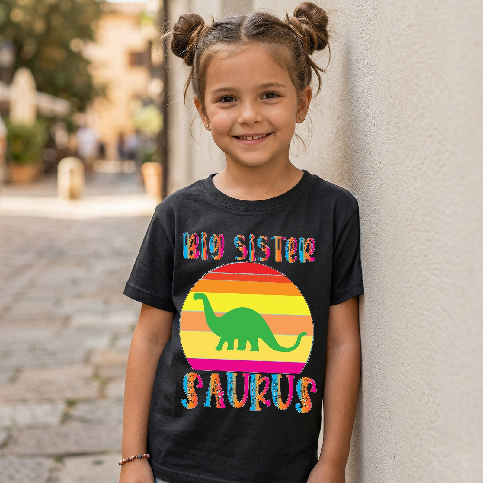 Design on a black kids T-shirt