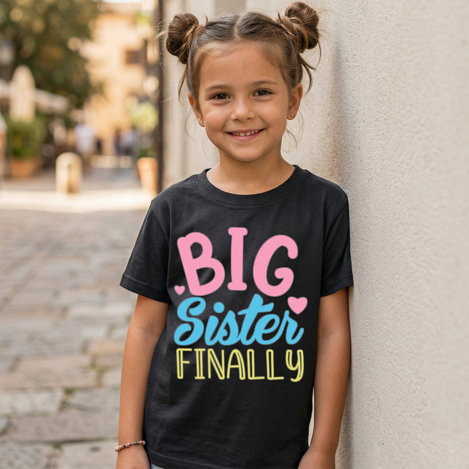 Design on a black kids T-shirt