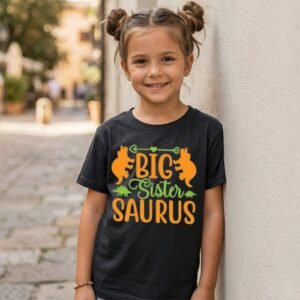 Design on a black kids T-shirt