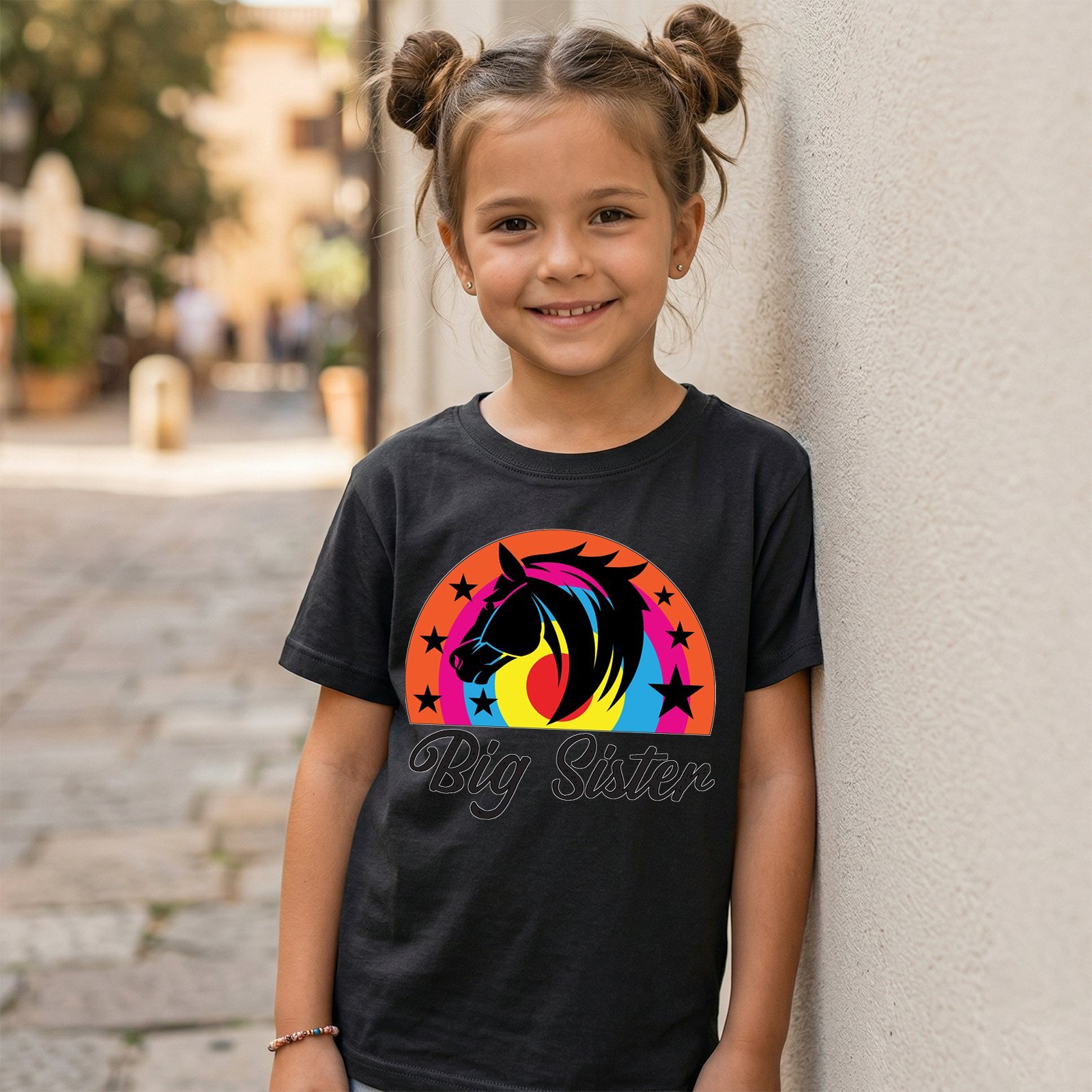 Design on a black kids T-shirt