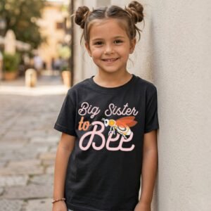 Design on a black kids T-shirt