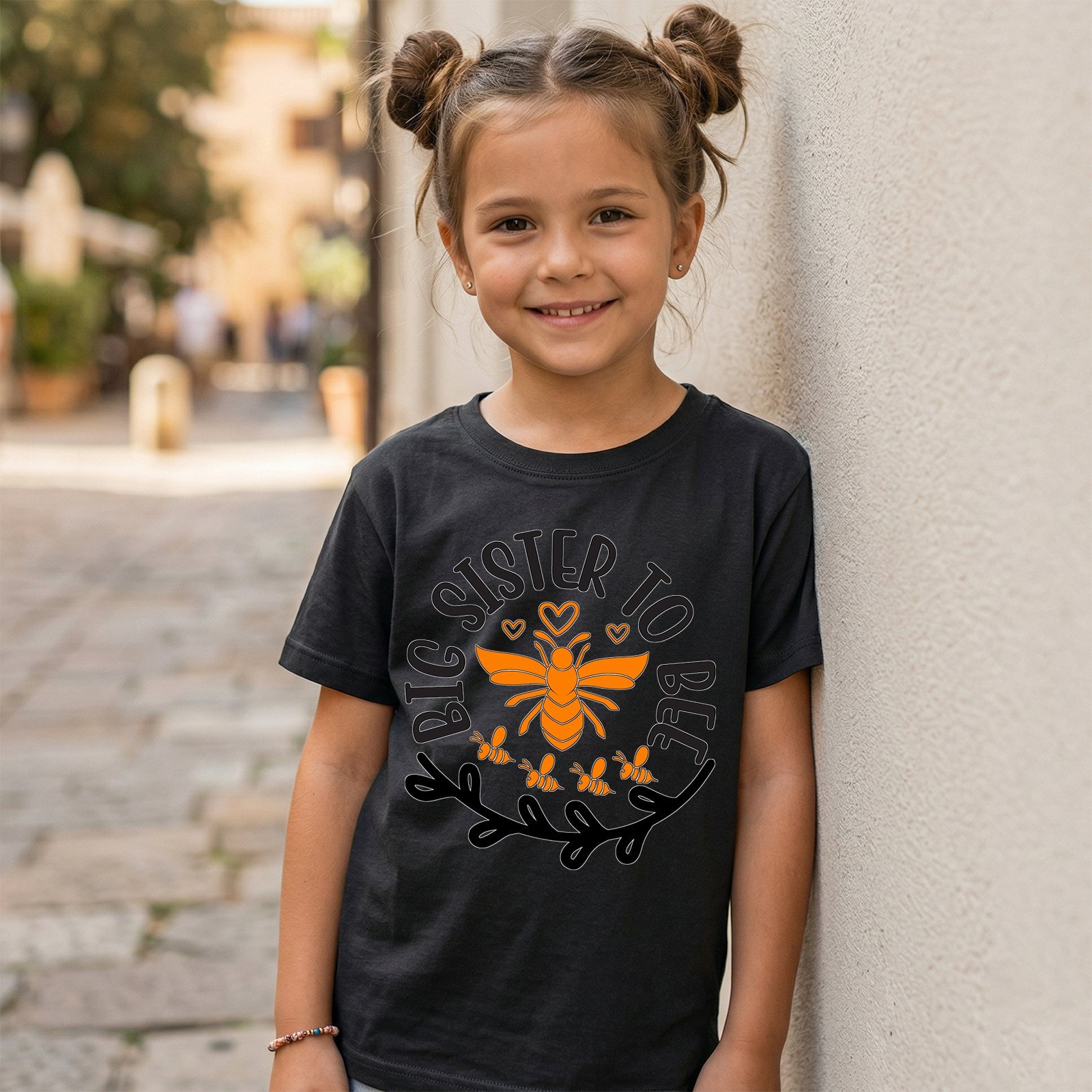 Design on a black kids T-shirt