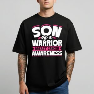 Design on a black adult T-shirt