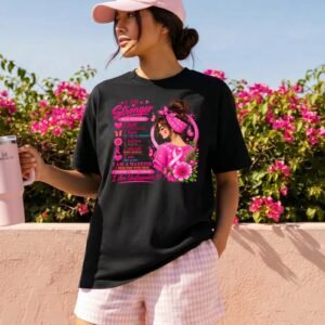 Design on a black adult T-shirt