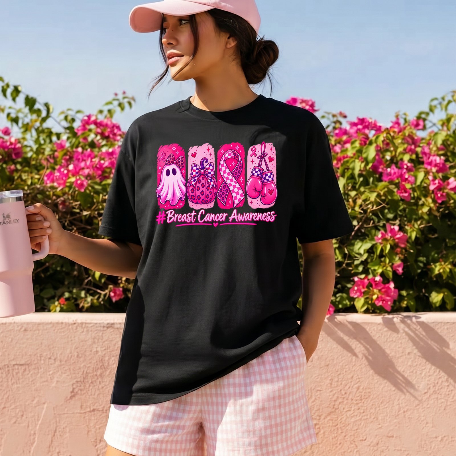 Design on a black adult T-shirt